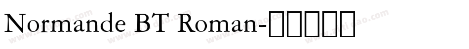 Normande BT Roman字体转换